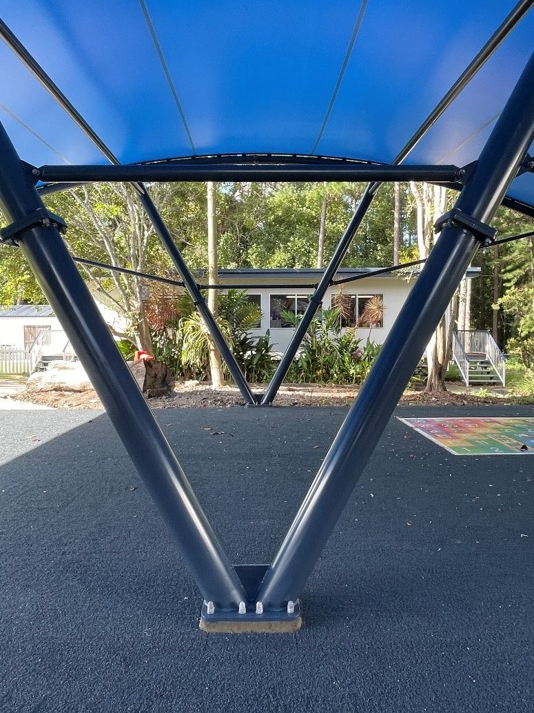 Pimpama State School shade structure installed by Versatile Structures