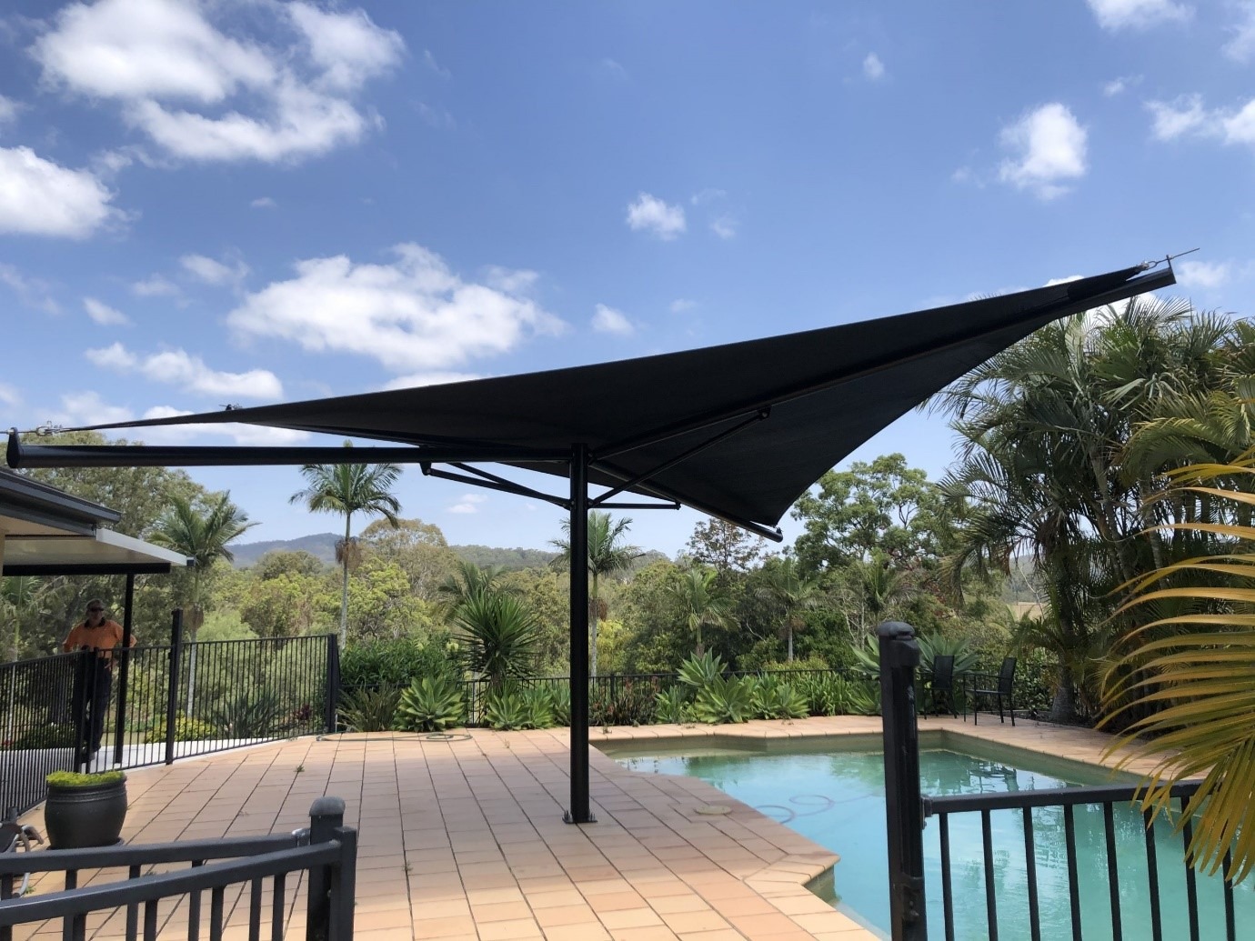 domestic vypar shade structure installed by Versatile Structures