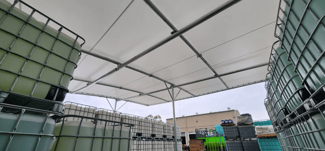 Custom PVC structure installed by Versatile Structures for Vital Chemical