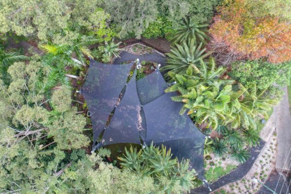 Noosa Botanica Gardens shade structure installed by Versatile Structures