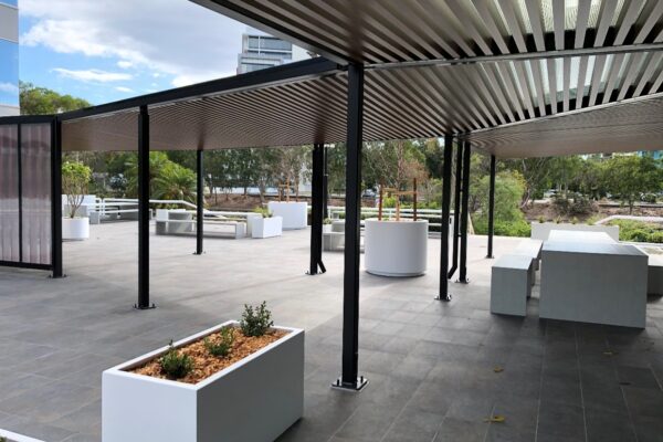 Waterside Gold Coast City Council breezeway installed by Versatile Structures