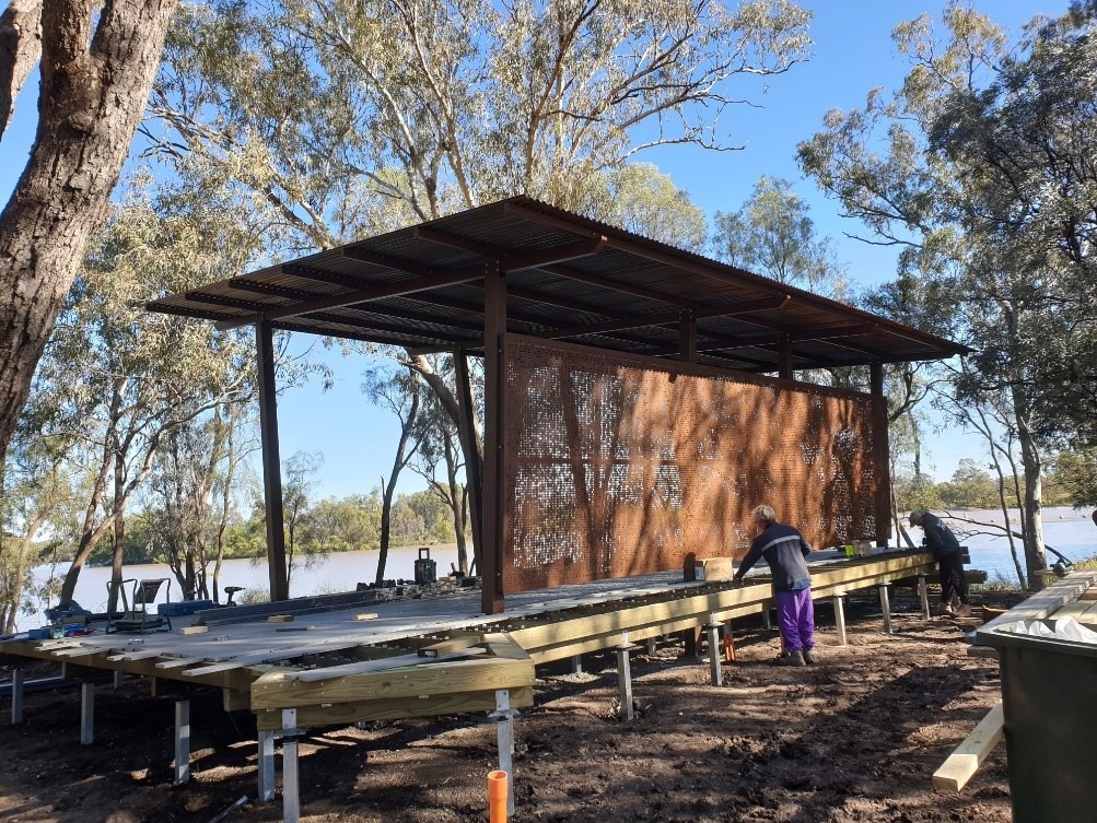 Shade structure installed by Versatile Structures