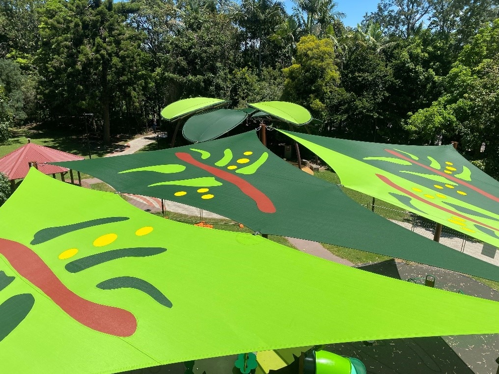 Heritage Park Shade structure installed by Versatile Structures