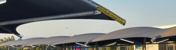Woolworth Logan Reserve shade structure design, manufactured and installed by Versatile Structures