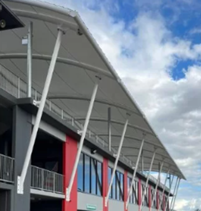 Queensland raceway shade structure design, manufactured and installed by Versatile Structures