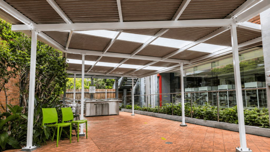 Ipswich Shade structure designed, manufactured and installed by Versatile Structures